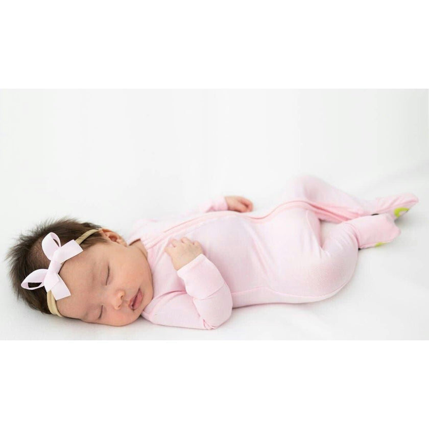 Blush Pink Bamboo Convertible Footie