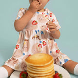 Pancakes Ruffled Twirl Bodysuit Dress