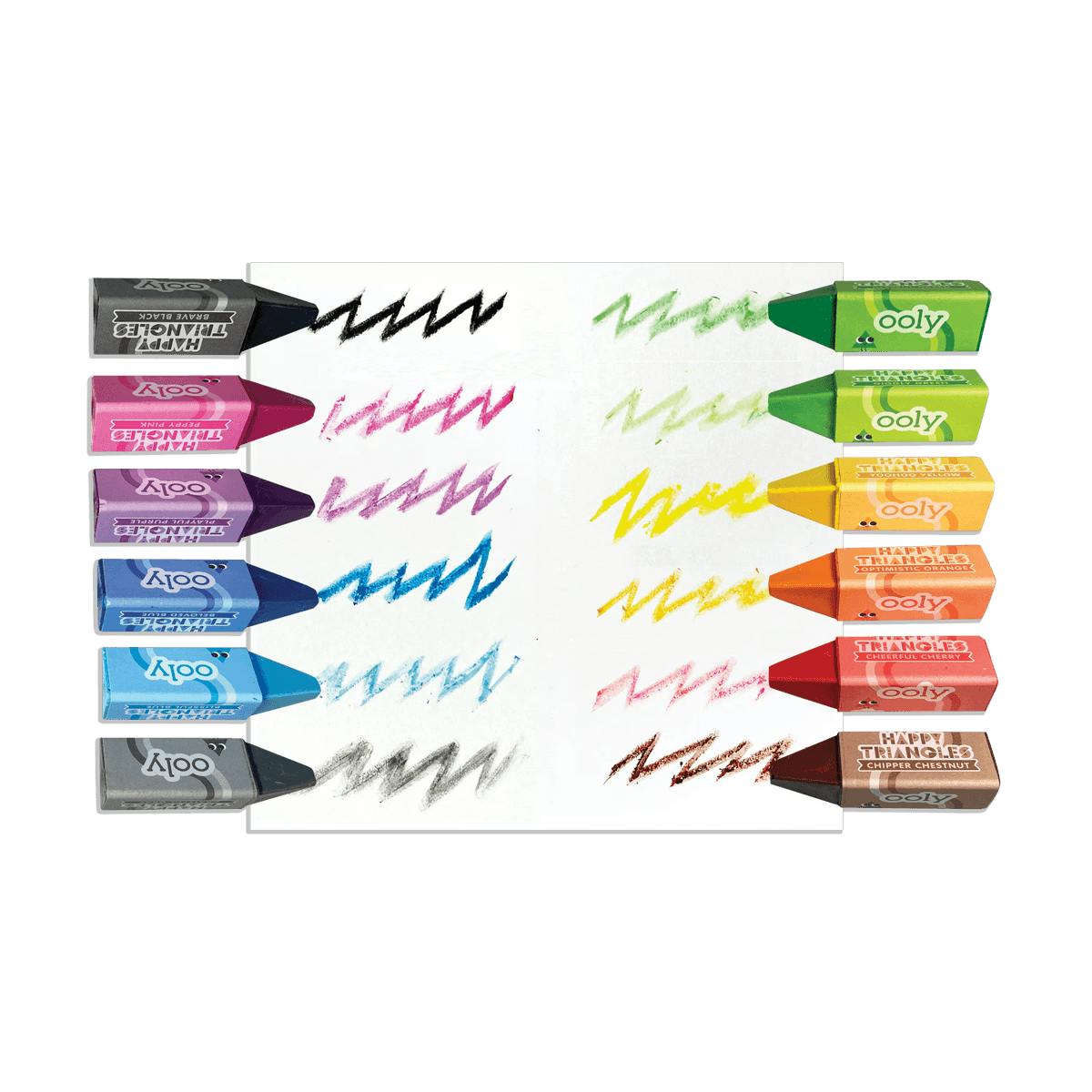 Happy Triangles Jumbo Crayons - Set of 12