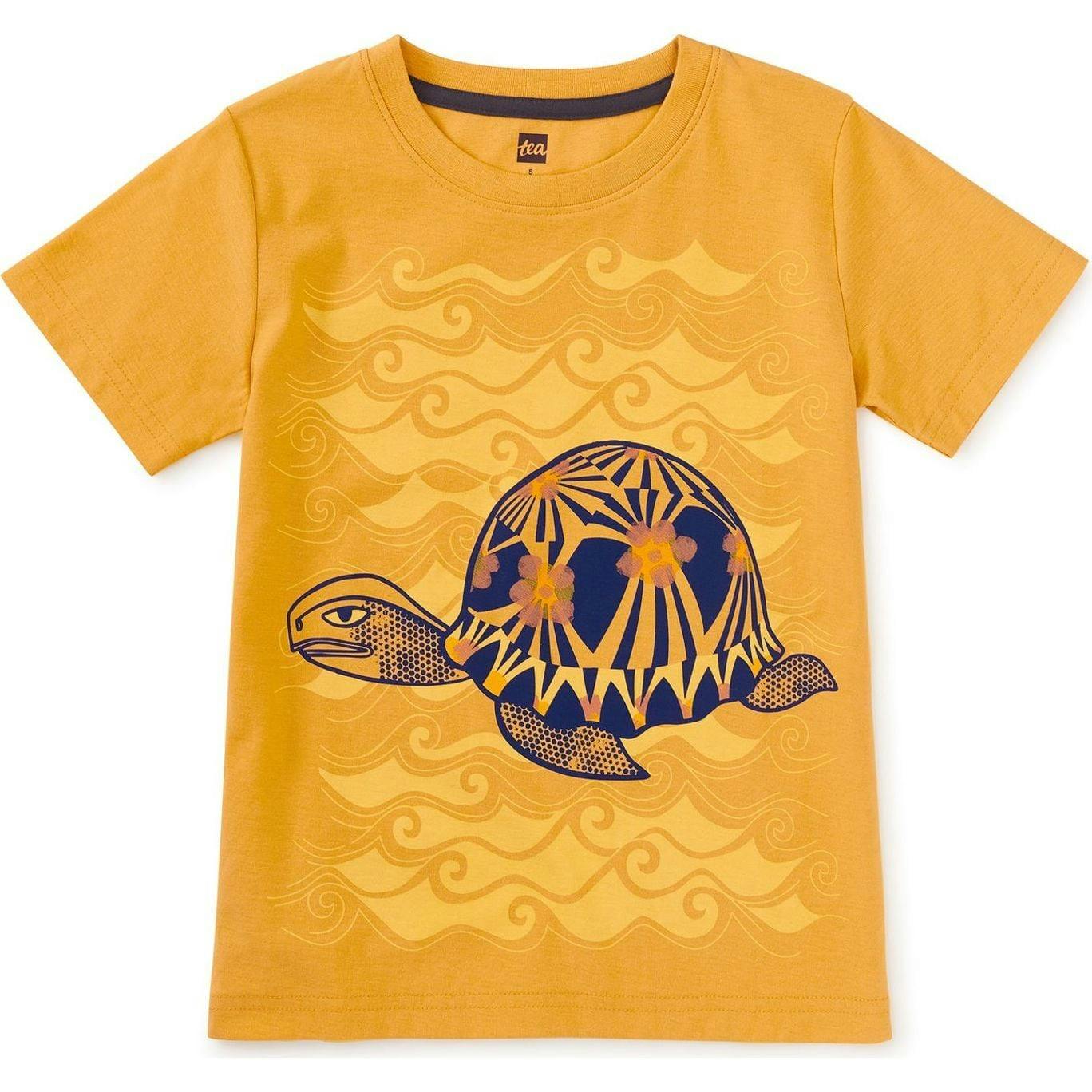 Radiated Tortoise Graphic Tee, Yellow
