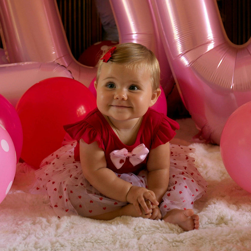 Baby Heart Tulle Tutu Dress & Headband