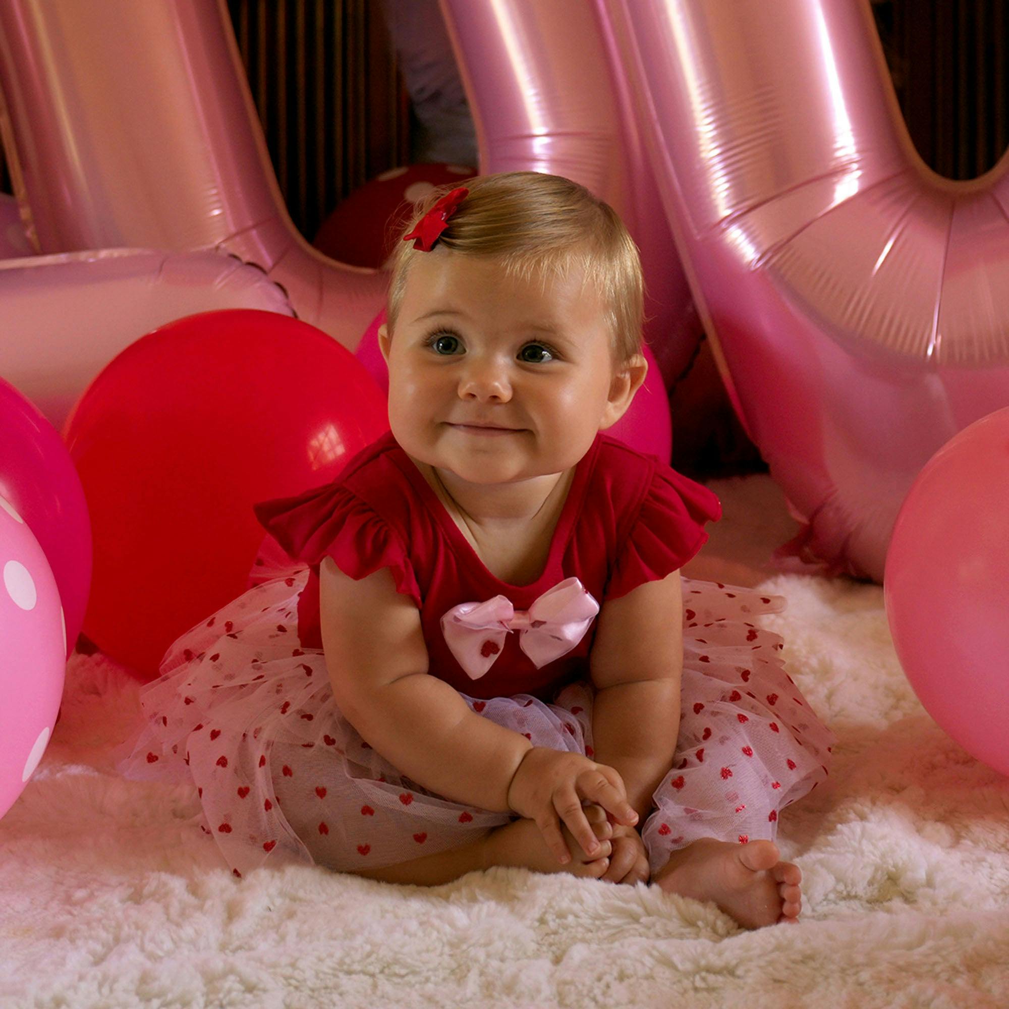 Baby Heart Tulle Tutu Dress & Headband