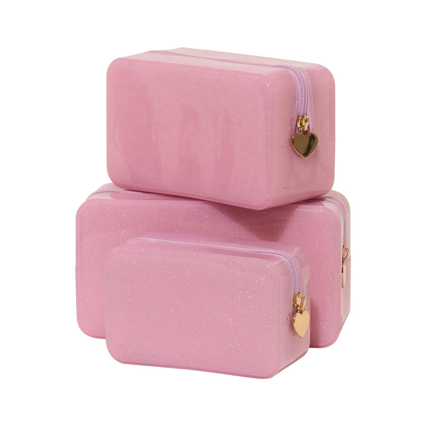 Malibu Jelly Glitter Pouch Collection - Light Pink