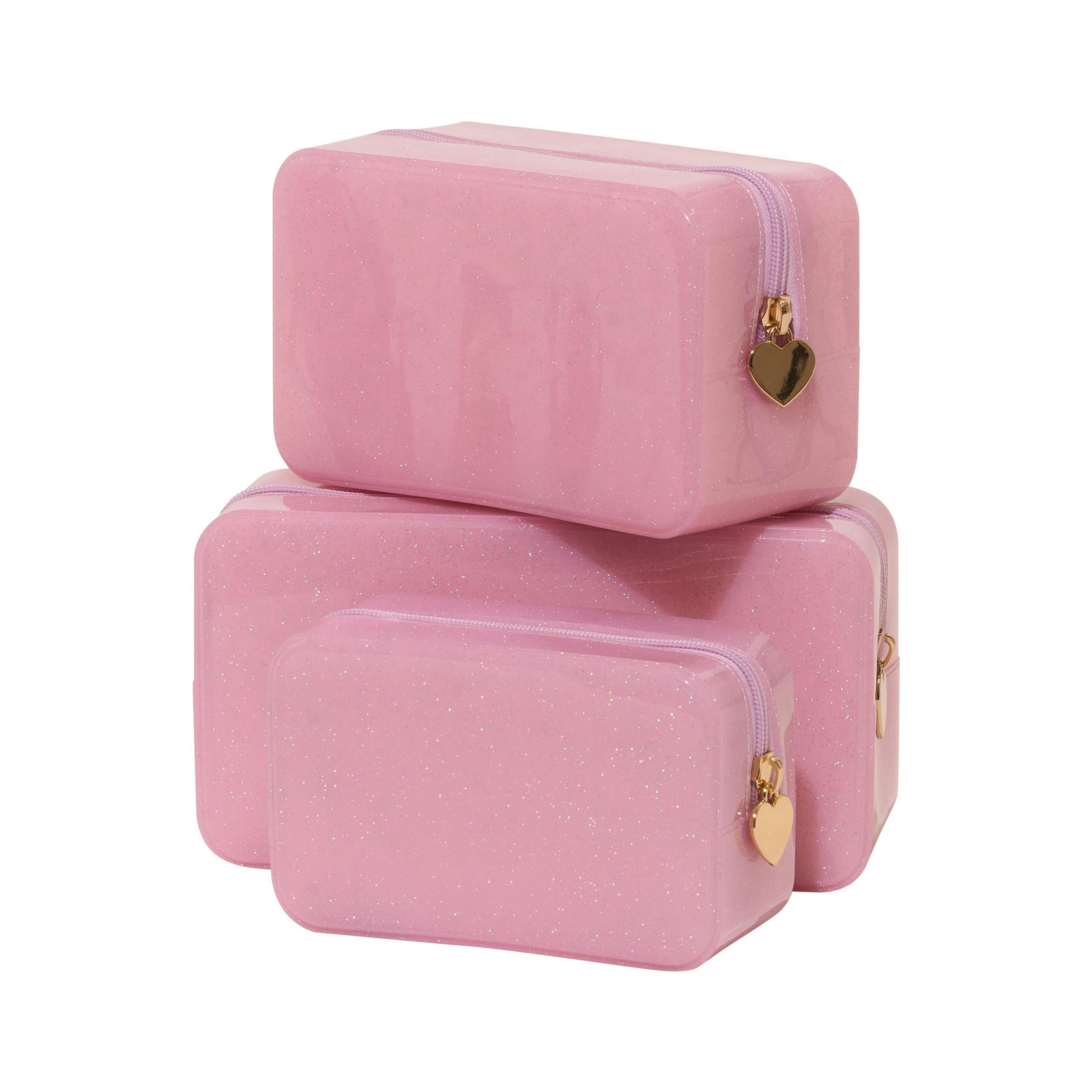 Malibu Jelly Glitter Pouch Collection - Light Pink