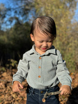 RIPLEY China/Cream Ribbed Stripe Onesie