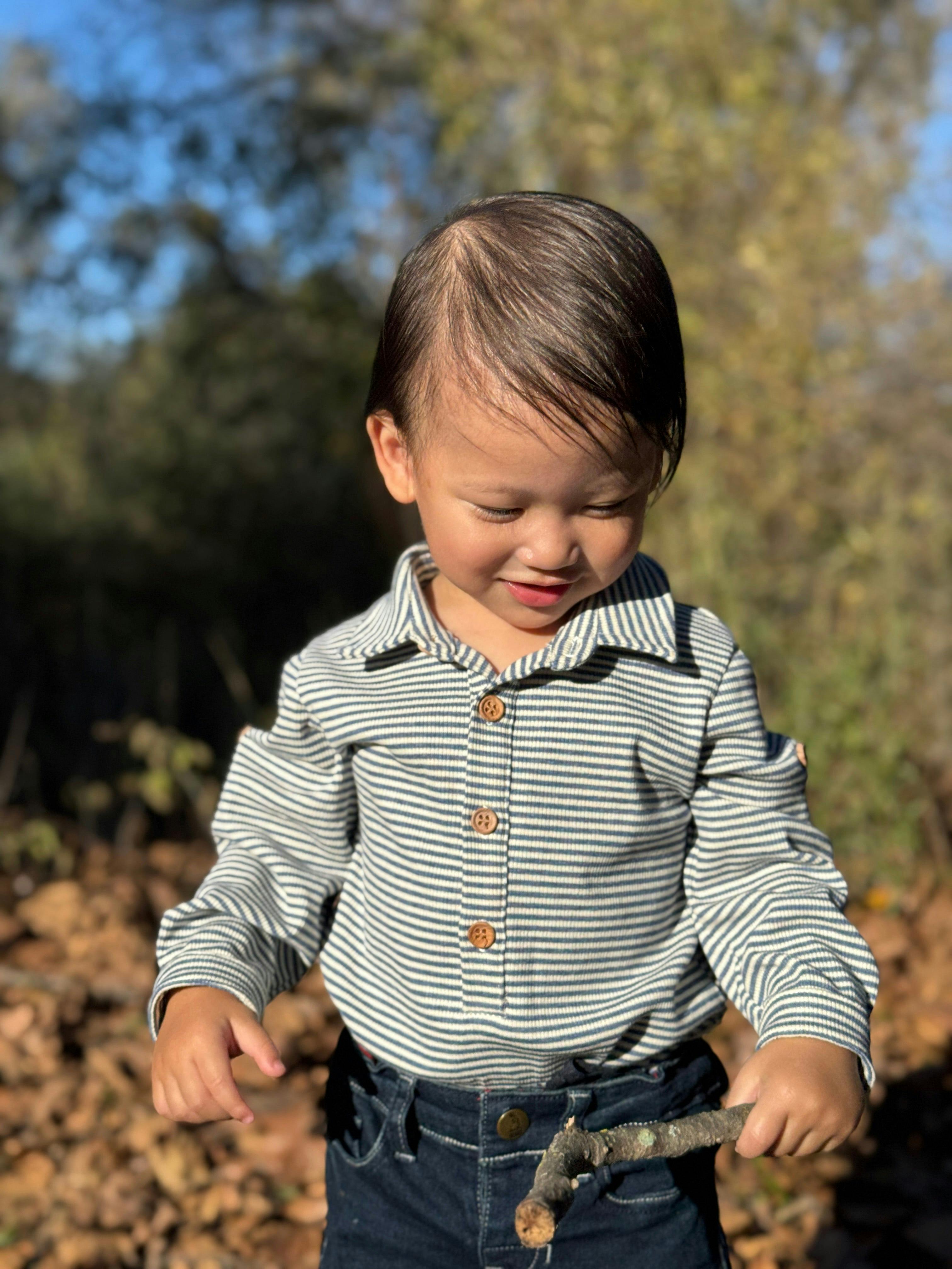 RIPLEY China/Cream Ribbed Stripe Onesie