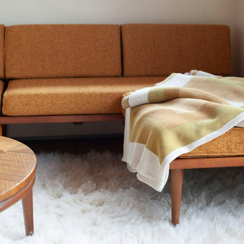 Cotton Sustainable Knit Geometric Throw Blanket - Bauhaus