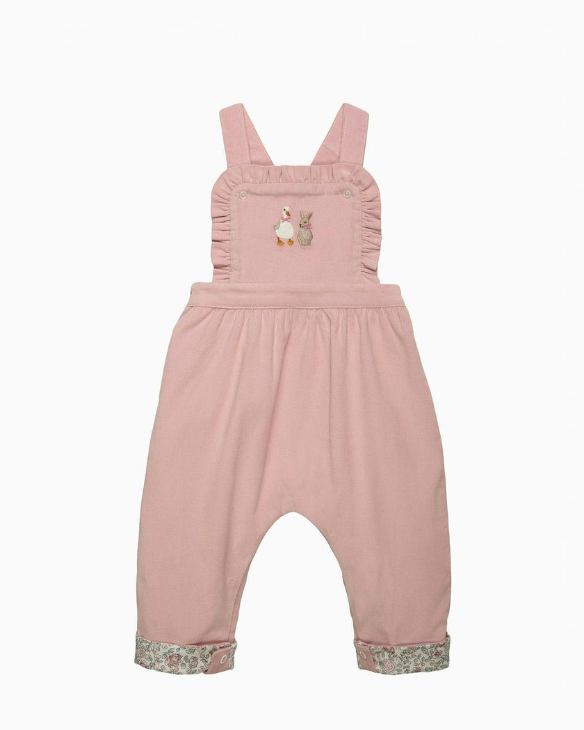 Baby Cord Frilly Duck & Bunny Overalls