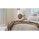 Coastline Blue & Beige Nautical Texture Throw Pillow