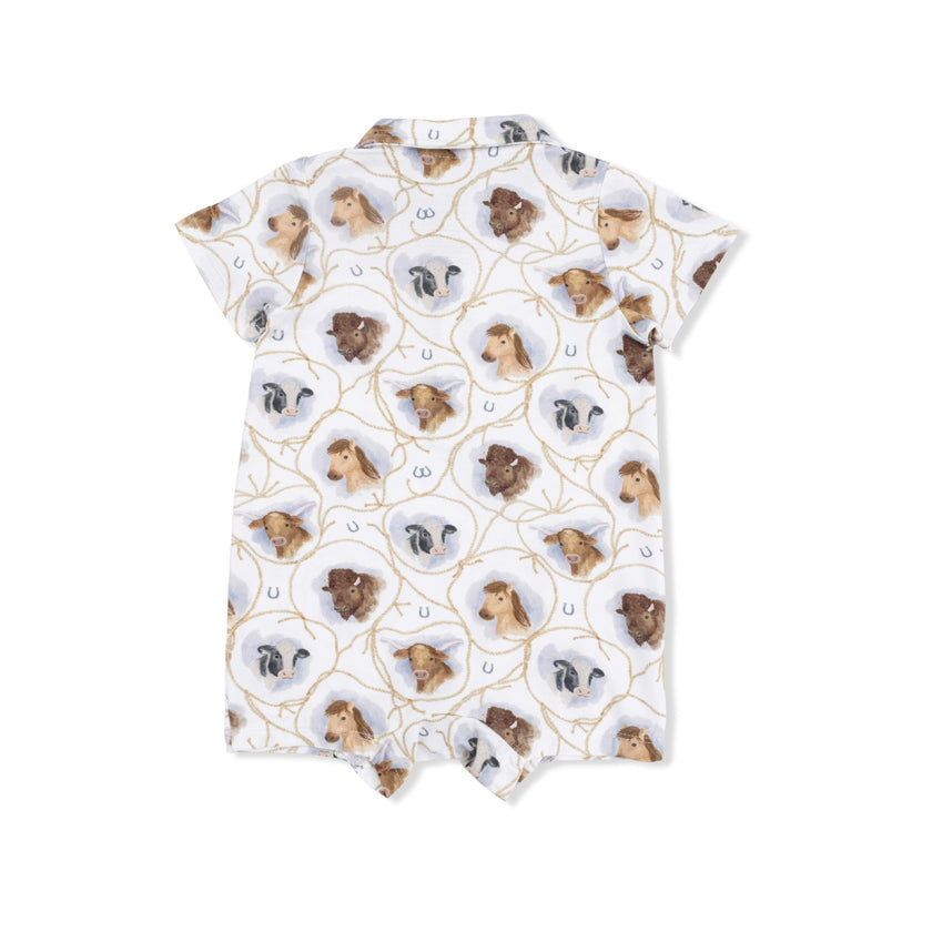 Farm Animals Rope Cameos Uni - Polo Shortie