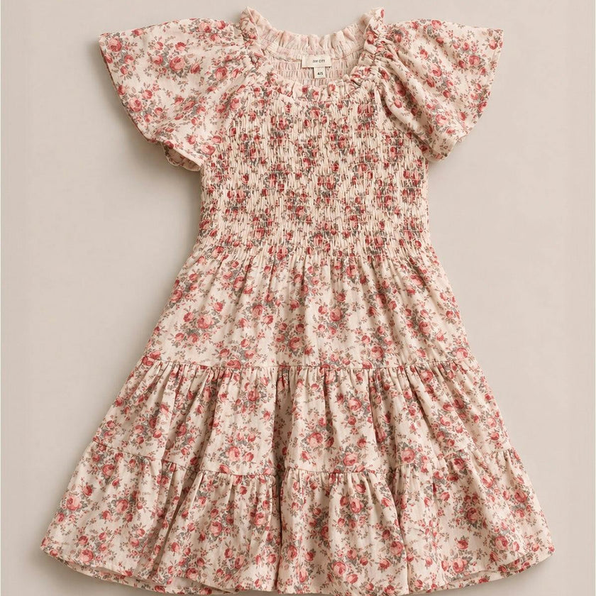 Mini Jovie Dress in Ivory Heritage Rose