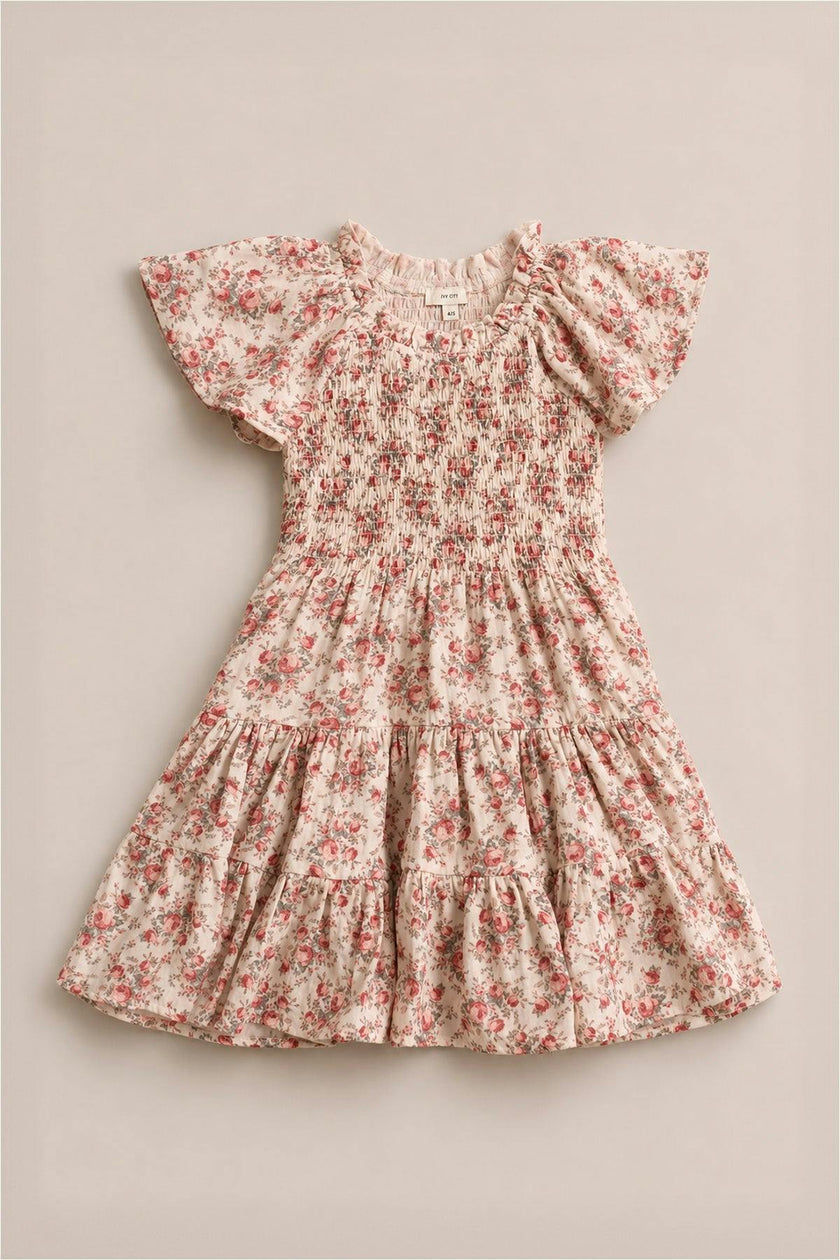 Mini Jovie Dress in Ivory Heritage Rose