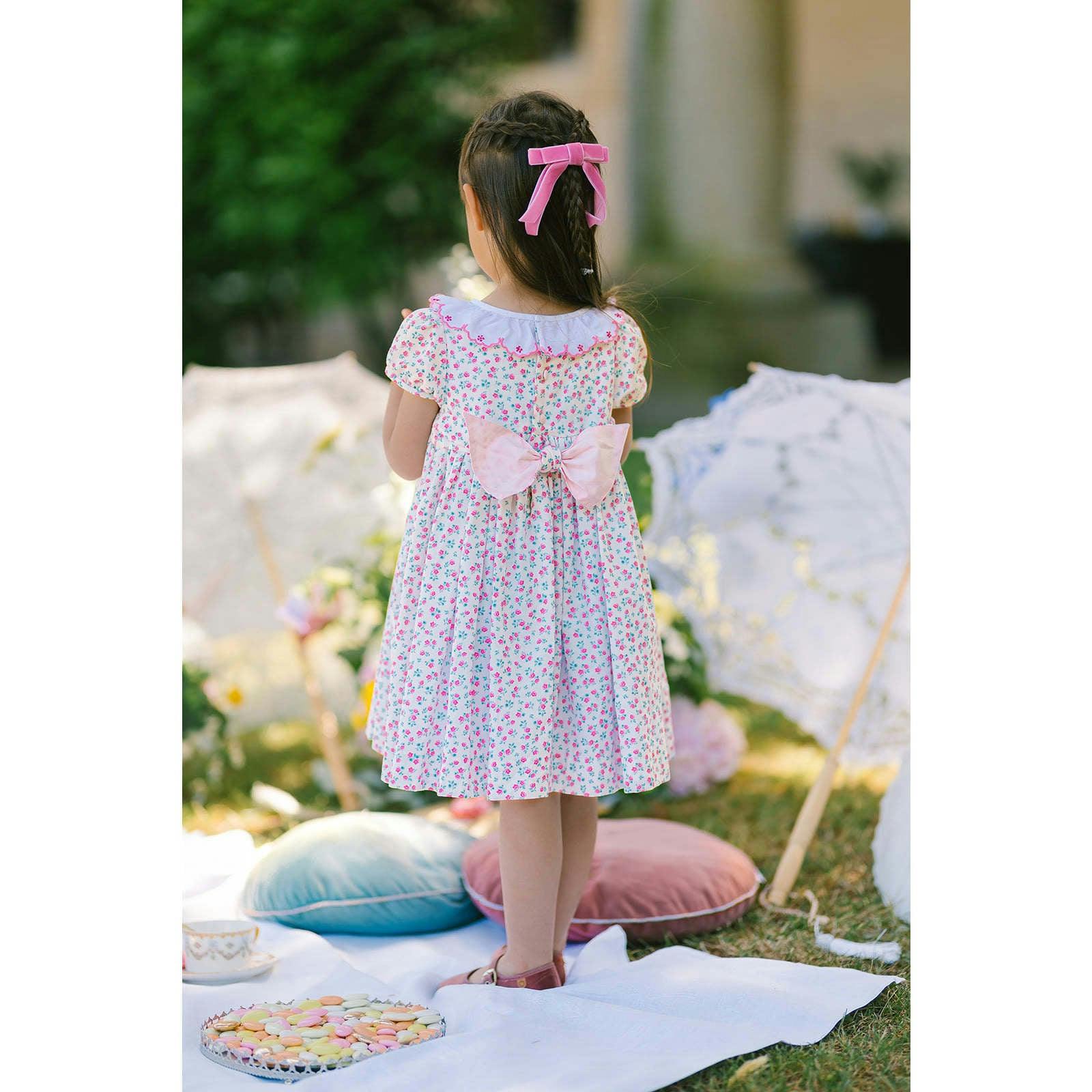 Isadora Pink Floral Empire Dress