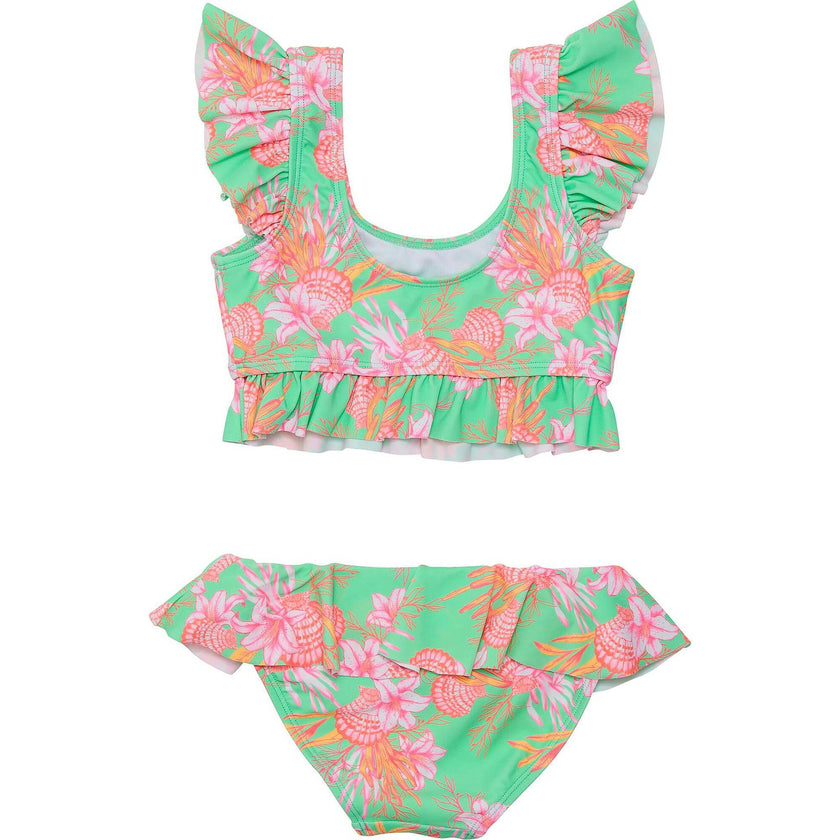 UPF50+ Sustainable Scoop Neck Frilled Crop Bikini