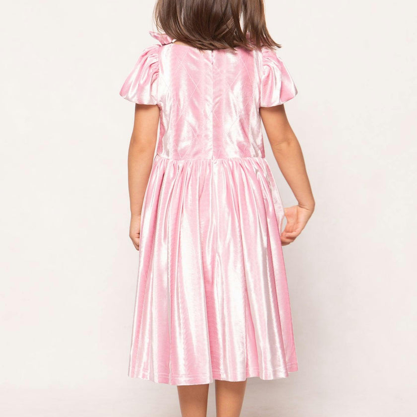 Mini Tiara Dress in Pink Velvet