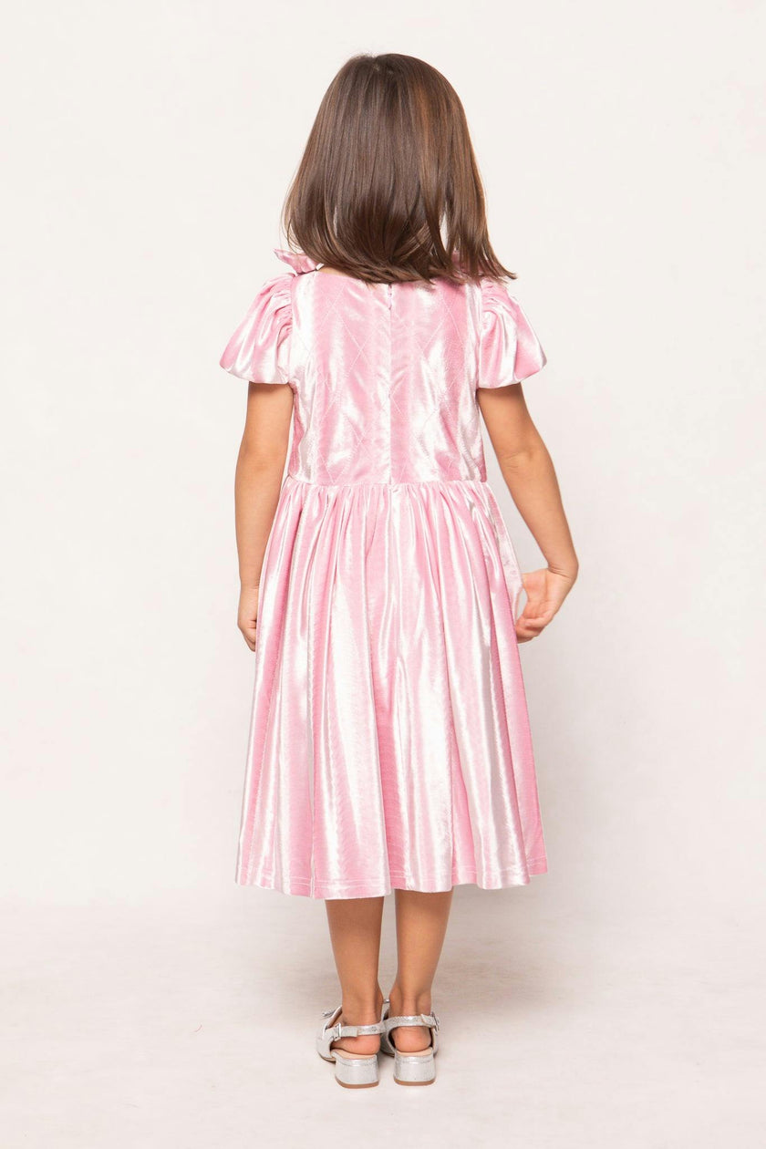 Mini Tiara Dress in Pink Velvet