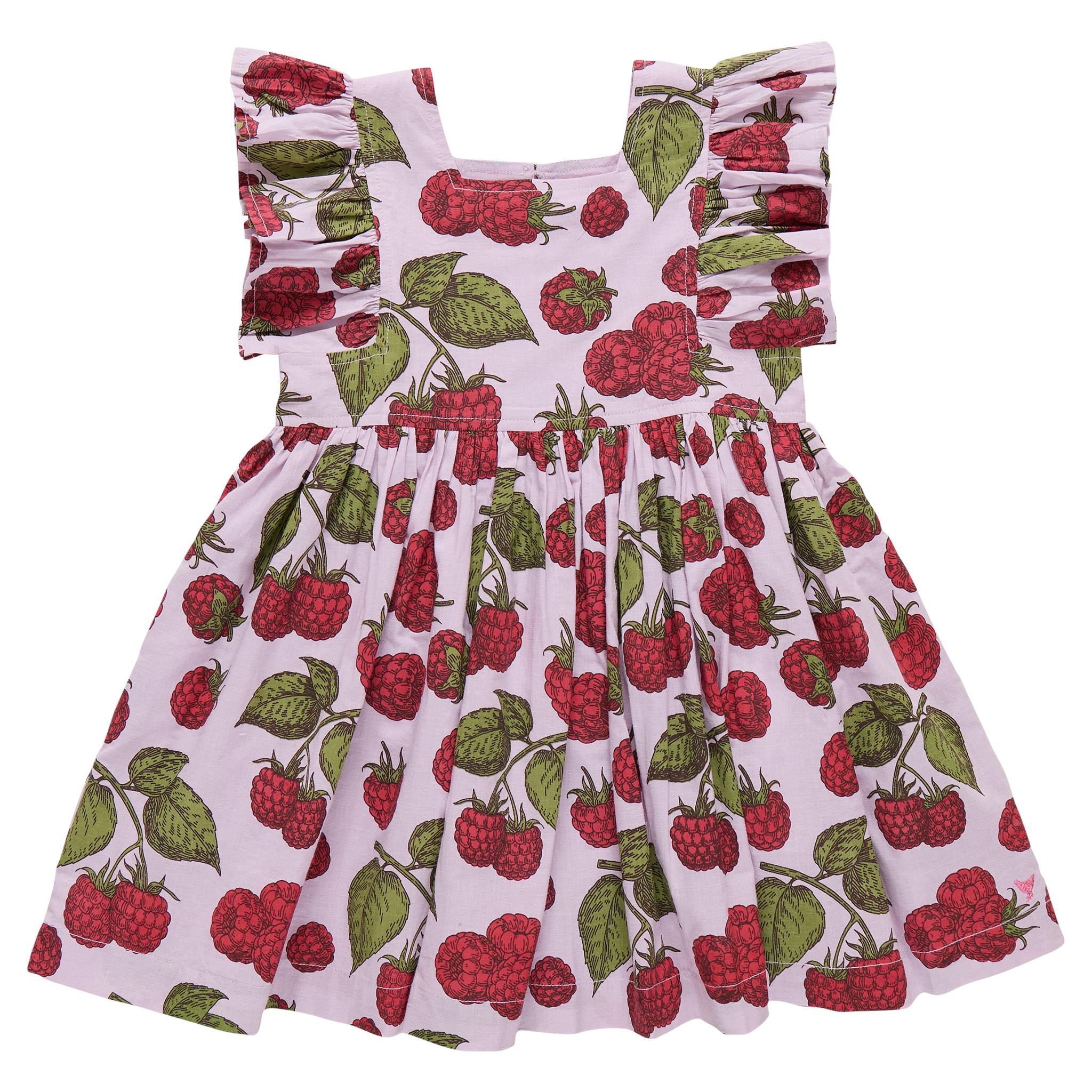 Girls Elsie Dress - Lavender Raspberries