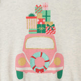 Graphic Sweatshirt | Pink Holiday Car