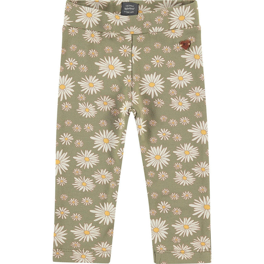 All-Over Graphic Daisy Flower Print Leggings