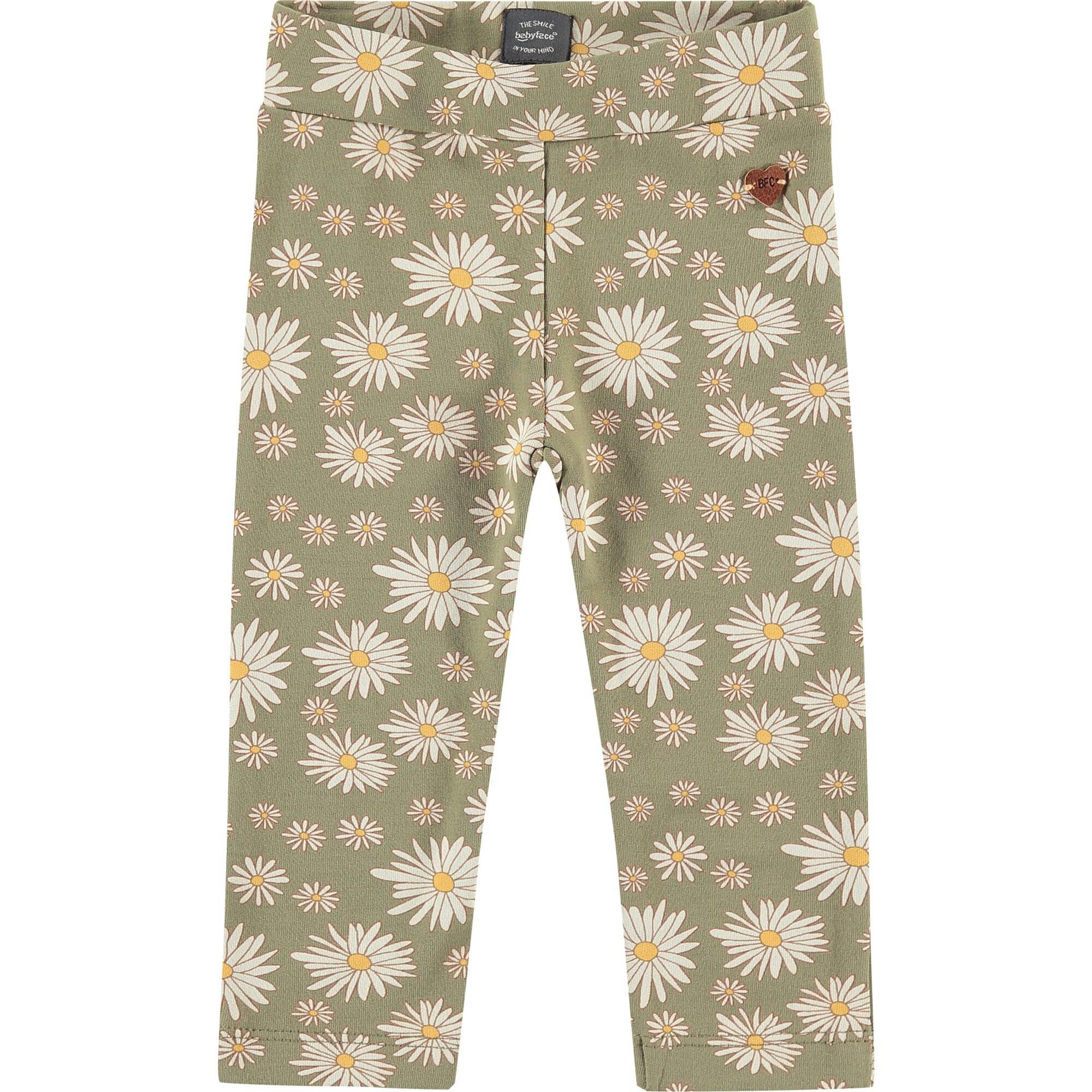 All-Over Graphic Daisy Flower Print Leggings