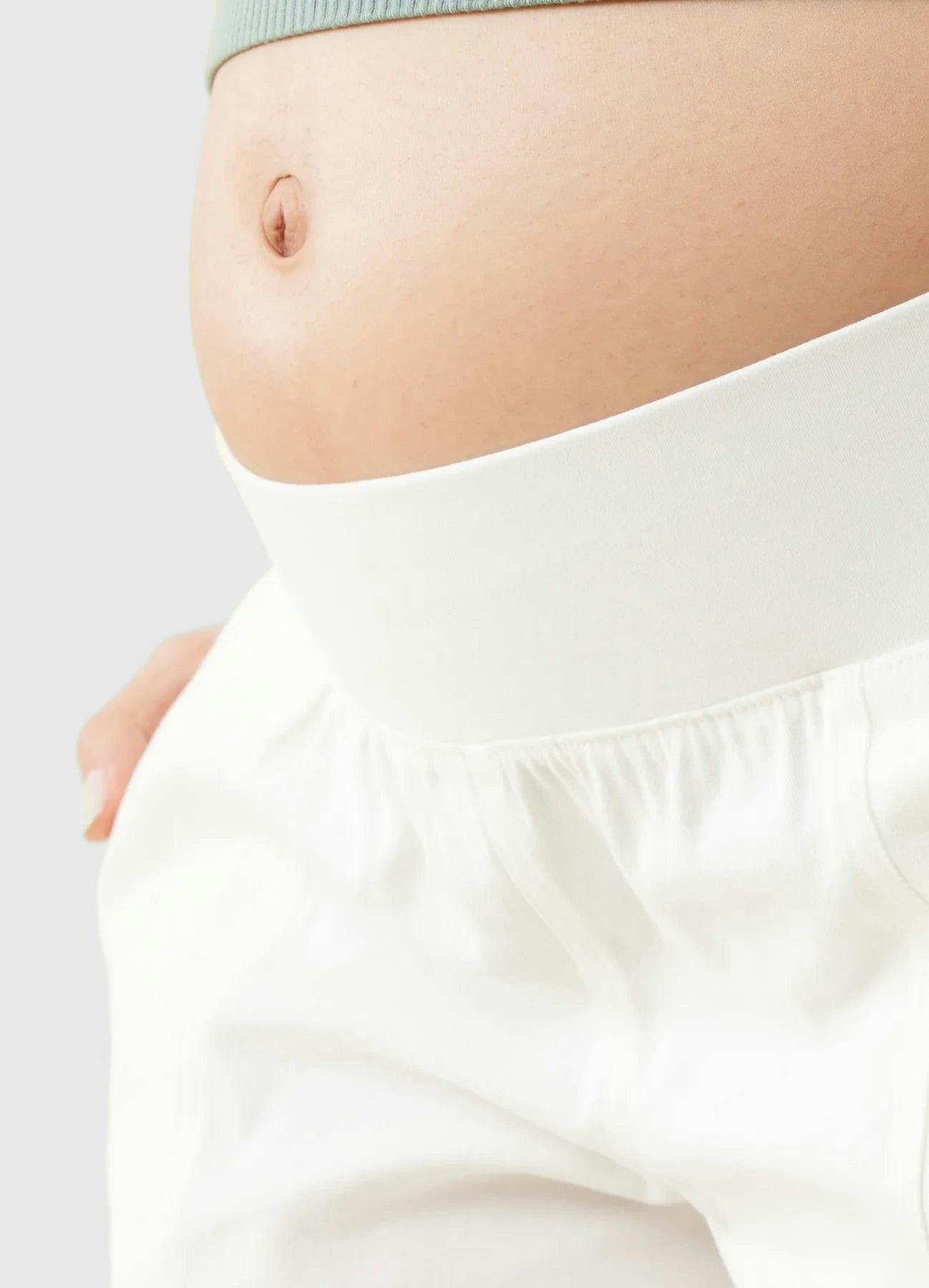 Soft Cotton Utility Maternity Shorts