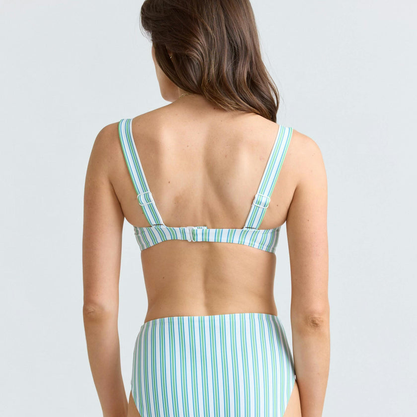 women's tamarin stripe cup bikini top