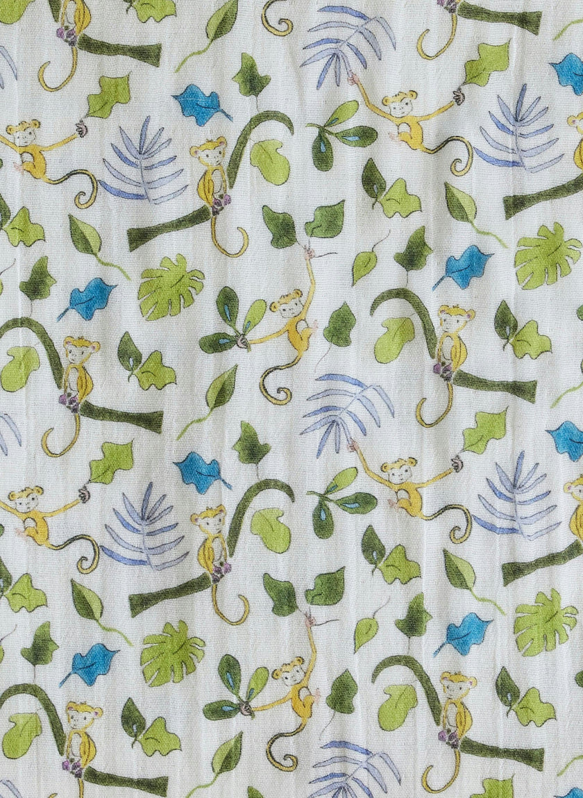 Baby Bib & Shawl Blanket Set - Happy Monkey