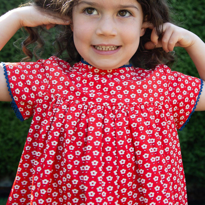 Toddler Amy dress with Lace trim