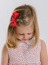 Large Bow Hair Clip in Ruby