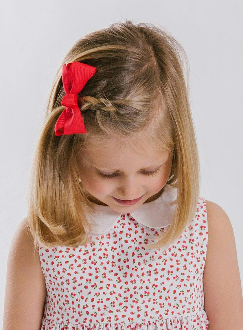 Large Bow Hair Clip in Ruby