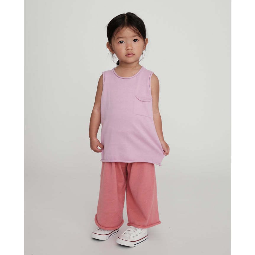 Baby Girls My Boxy Cotton Rolled Edge Wide Leg Pants
