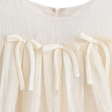 Cream Bow-Tie Skirt Set