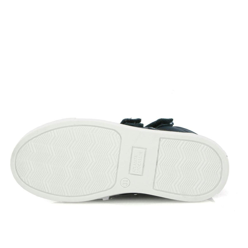 Soft Nappa Leather Sneaker Boots, Dark Blue