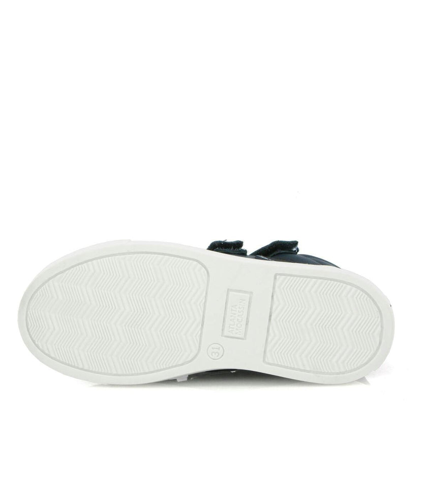 Soft Nappa Leather Sneaker Boots, Dark Blue