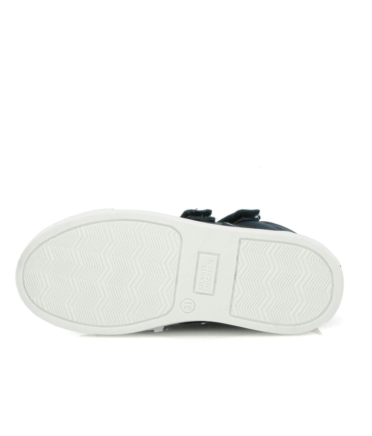 Soft Nappa Leather Sneaker Boots, Dark Blue