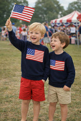 USA 250 Navy US Flag Sweater