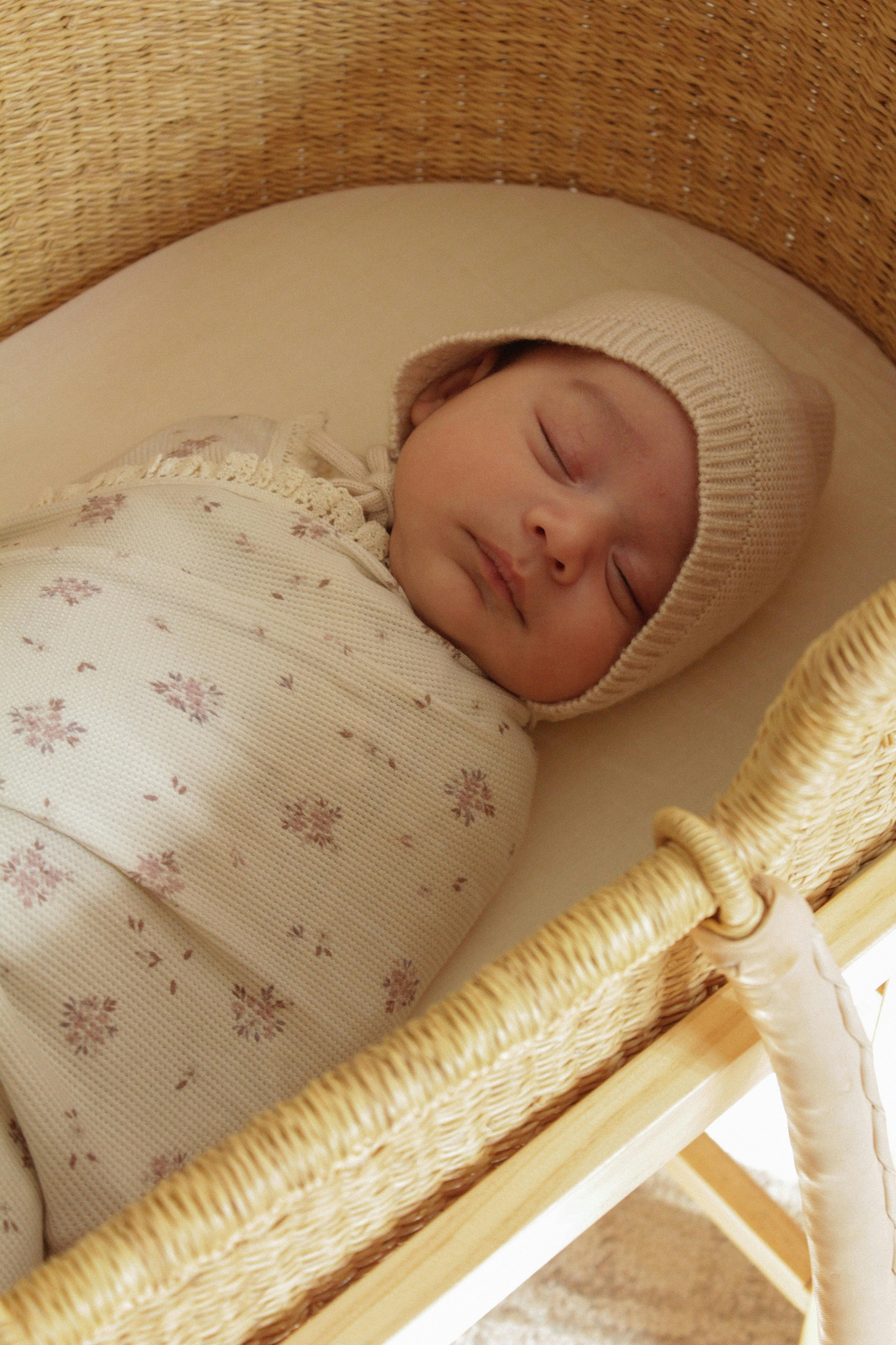 Waffle Knit Receiving Blanket - Evie Floral