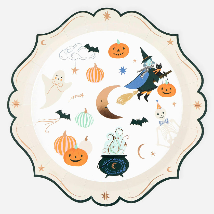 Ornate Edge Halloween Dinner Plates