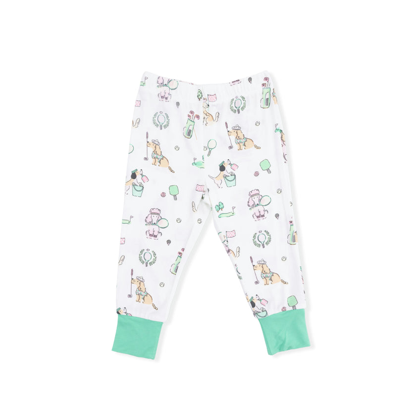 Country Club Dogs Pink - Short Sleeve Loungewear Set