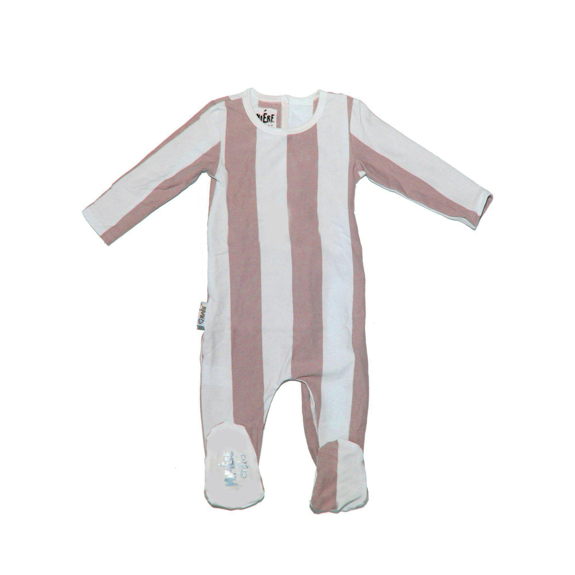 Striped Cotton Long Sleeve Footie