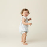 Organic Tie Shoulder Bubble Romper - Ivy Floral