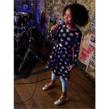Printed Ballet Dress, Black