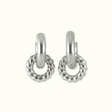 Rope Chunky Huggie Hoop Charms