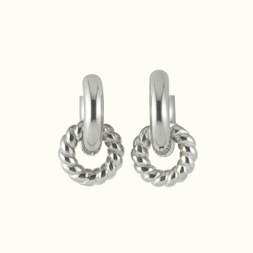 Rope Chunky Huggie Hoop Charms