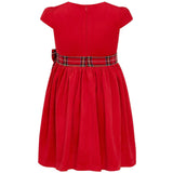 Ailsa Velvet Plaid Bow Occasion Party Dress