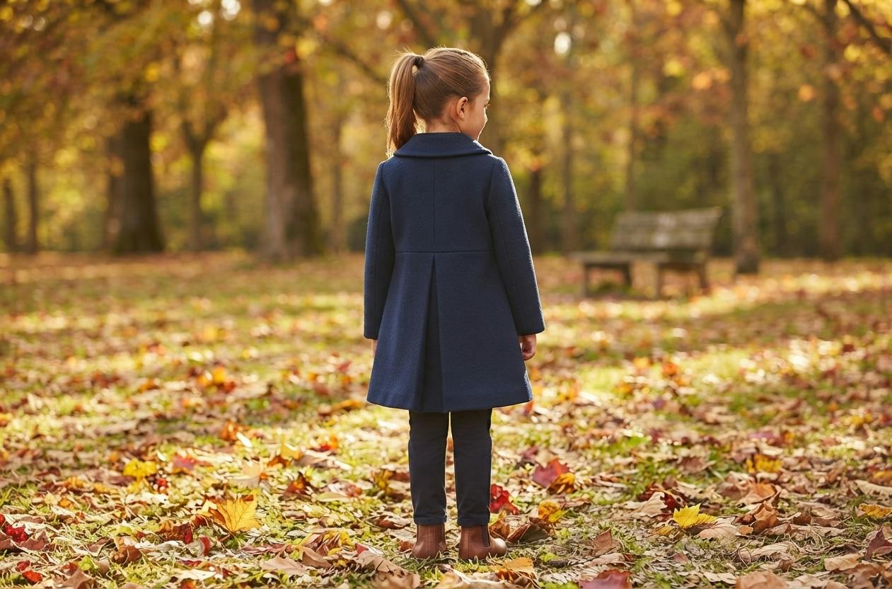 Classic Navy Peter Pan Collar Coat