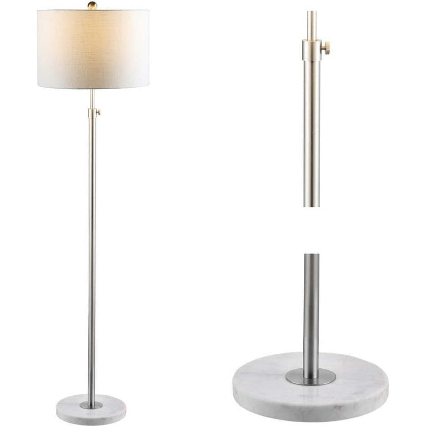 June 65" Adjustable Metal/Marble LED Floor Lamp