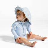 Powder Blue Stripe Sun Hat