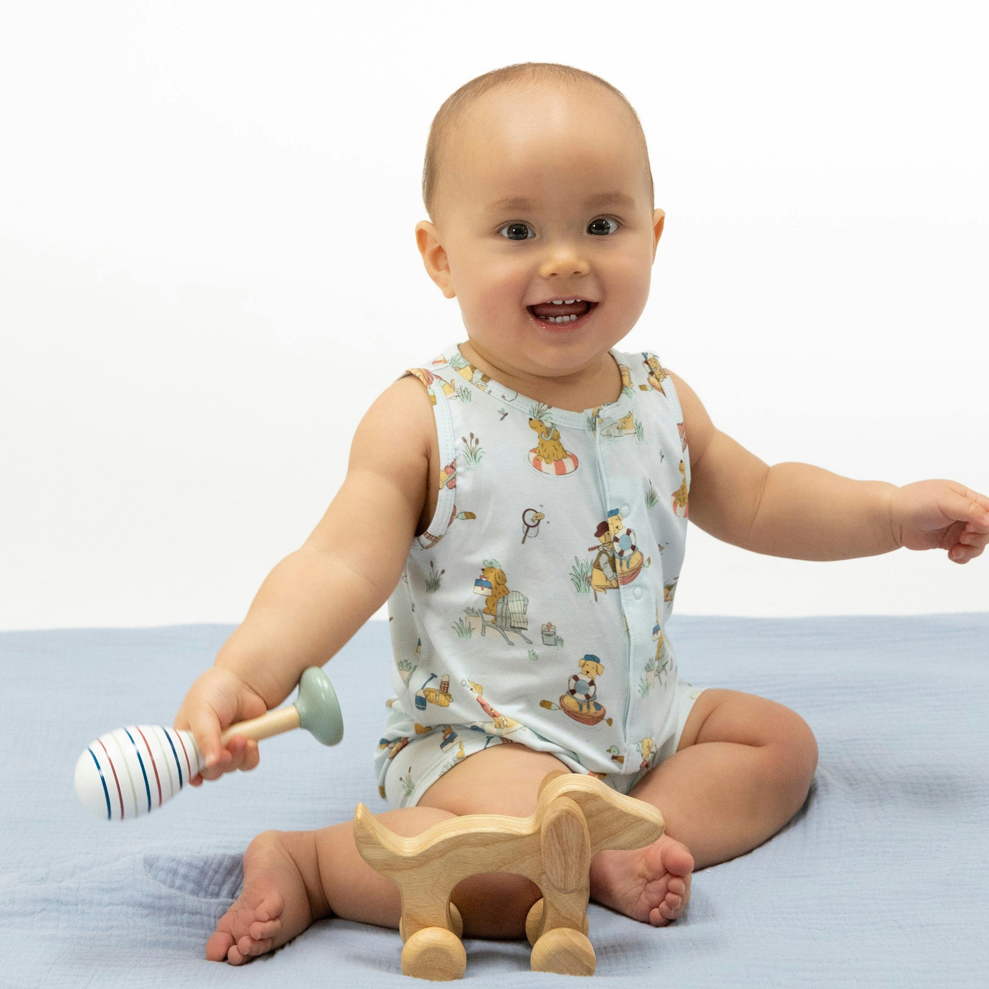 Lake Buddy Dogs - Sleeveless Shortie Romper