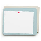 Scalloped Heart Flat Note Set